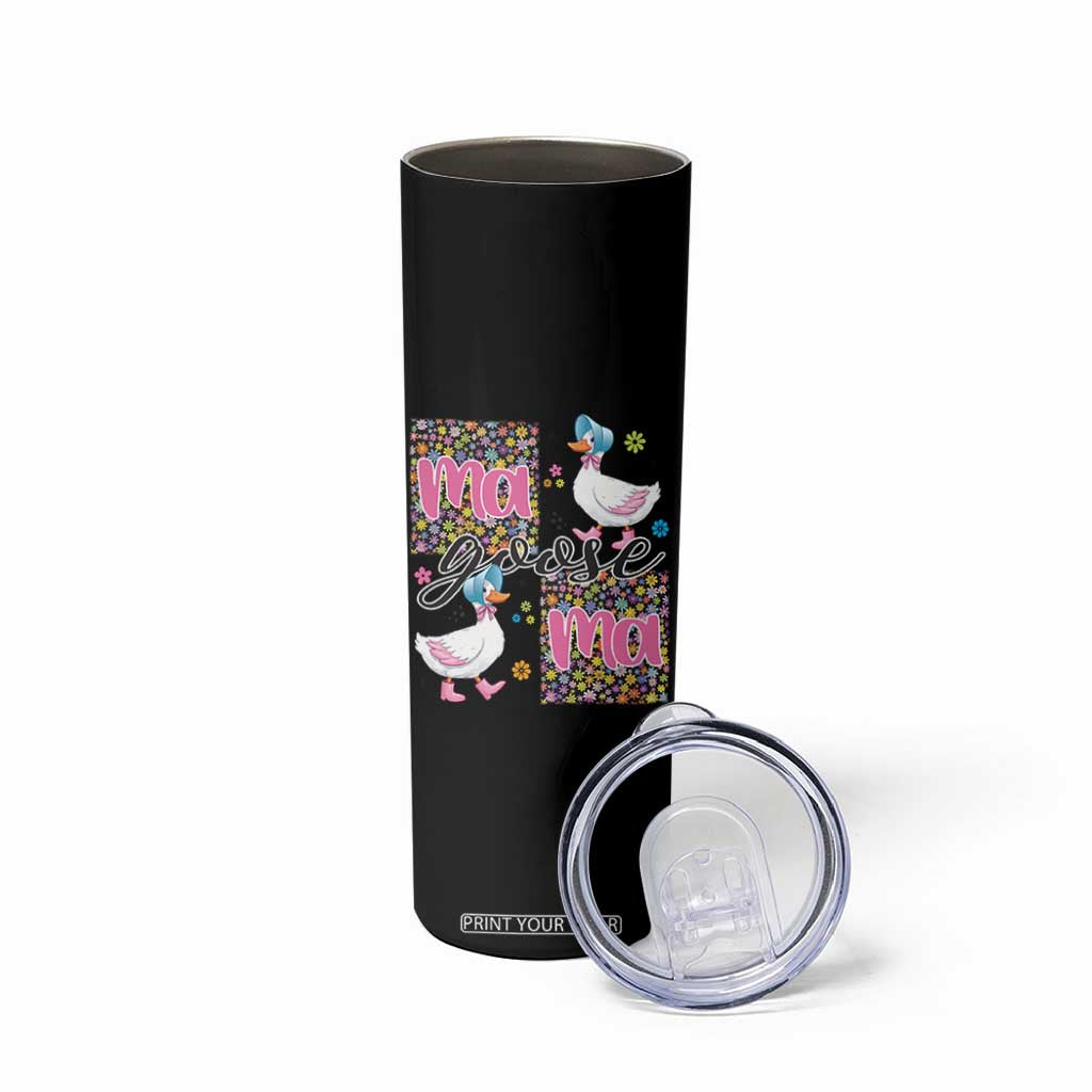 Floral Mama Goose Skinny Tumbler Coquette Vintage Aesthetic Geese Mom Mothers Day TS02 Print Your Wear