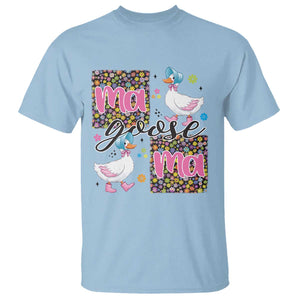 Floral Mama Goose T Shirt Coquette Vintage Aesthetic Geese Mom Mothers Day TS02 Light Blue Print Your Wear
