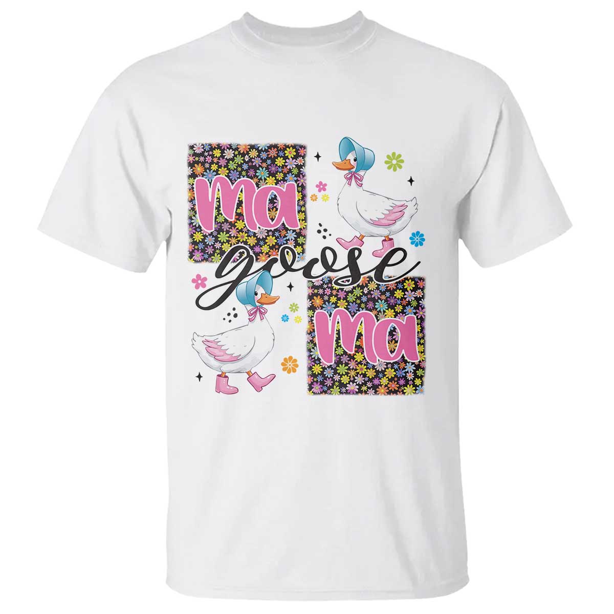Floral Mama Goose T Shirt Coquette Vintage Aesthetic Geese Mom Mothers Day TS02 White Print Your Wear