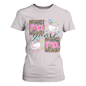Floral Mama Goose T Shirt For Women Coquette Vintage Aesthetic Geese Mom Mothers Day TS02 Ice Gray Print Your Wear