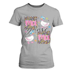 Floral Mama Goose T Shirt For Women Coquette Vintage Aesthetic Geese Mom Mothers Day TS02 Sport Gray Print Your Wear