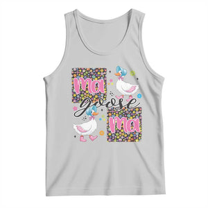 Floral Mama Goose Tank Top Coquette Vintage Aesthetic Geese Mom Mothers Day TS02 Ash Print Your Wear
