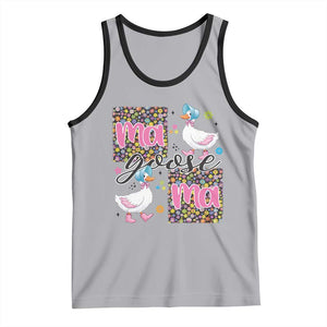 Floral Mama Goose Tank Top Coquette Vintage Aesthetic Geese Mom Mothers Day TS02 Athletic Heather Black Print Your Wear