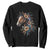 Floral Wild Horse Country Horse Riding Sweatshirt TS11 Black Print Your Wear