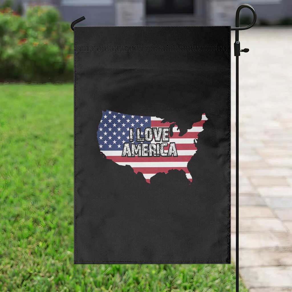 Fourth Of July Garden Flag I Love America USA Flag Map TS11 Print Your Wear