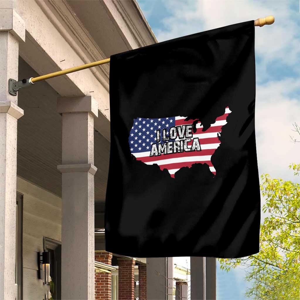Fourth Of July Garden Flag I Love America USA Flag Map TS11 Print Your Wear