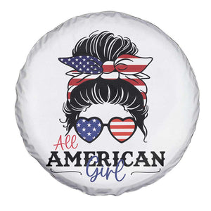 Fourth Of July Spare Tire Cover All American Girl USA Flag Independence Day TS11 Print Your Wear