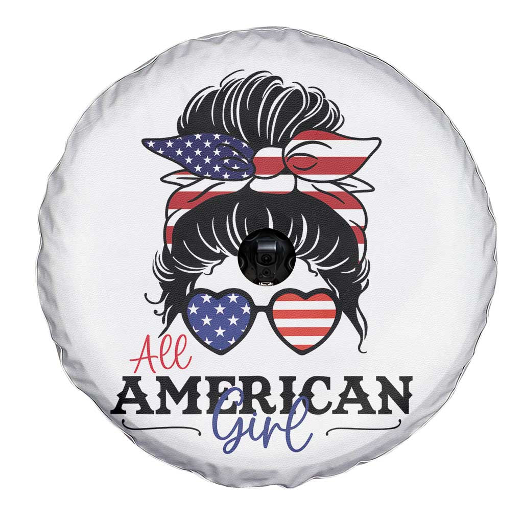 Fourth Of July Spare Tire Cover All American Girl USA Flag Independence Day TS11 Print Your Wear