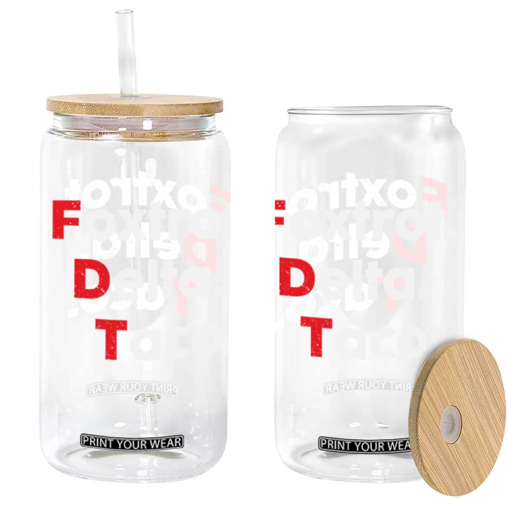 Foxtrot Delta Taco Glass Can Subtle FDT Resist TS10 Black Print Your Wear