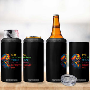 Frederick Douglass Inspirational 4 in 1 Can Cooler Tumbler Learn to Read Be Forever Free Black Leader TS02 Print Your Wear