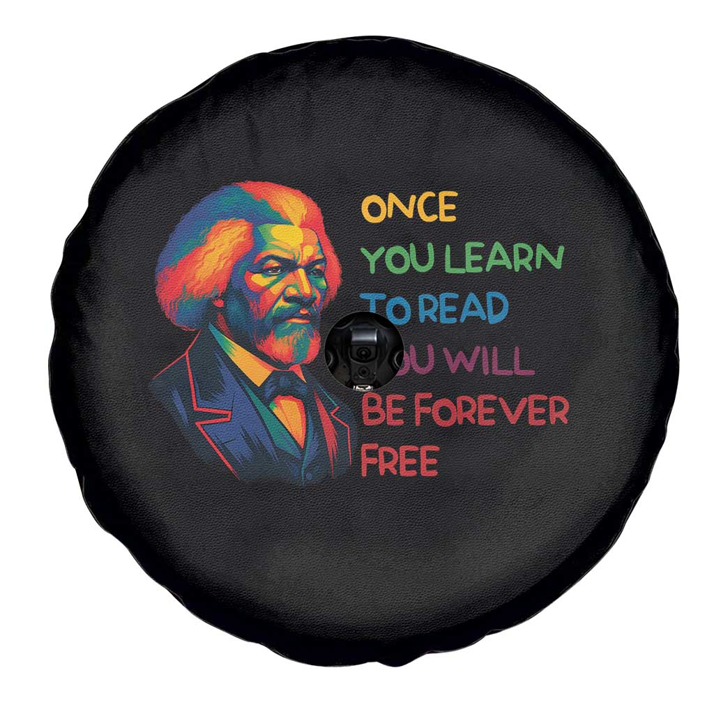 Frederick Douglass Inspirational Spare Tire Cover Learn to Read Be Forever Free Black Leader TS02 Print Your Wear