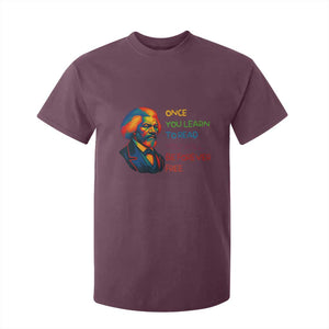 Frederick Douglass Inspirational T Shirt For Kid Learn to Read Be Forever Free Black Leader TS02 Maroon Print Your Wear