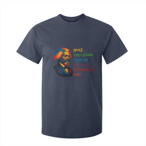 Frederick Douglass Inspirational T Shirt For Kid Learn to Read Be Forever Free Black Leader TS02 Navy Print Your Wear