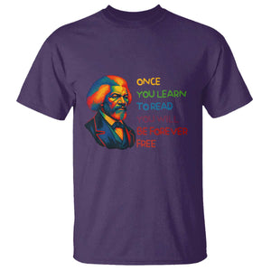 Frederick Douglass Inspirational T Shirt Learn to Read Be Forever Free Black Leader TS02 Purple Print Your Wear