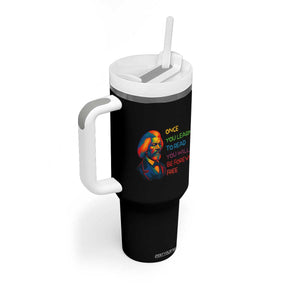 Frederick Douglass Inspirational Tumbler With Handle Learn to Read Be Forever Free Black Leader TS02 Print Your Wear