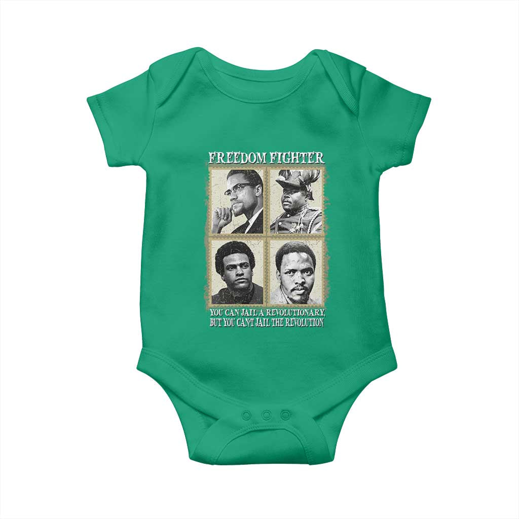 Freedom Fighters Heritage Baby Onesie Malcolm X Marcus Garvey Huey P Newton Steve Biko Revolution TS02 Irish Green Print Your Wear