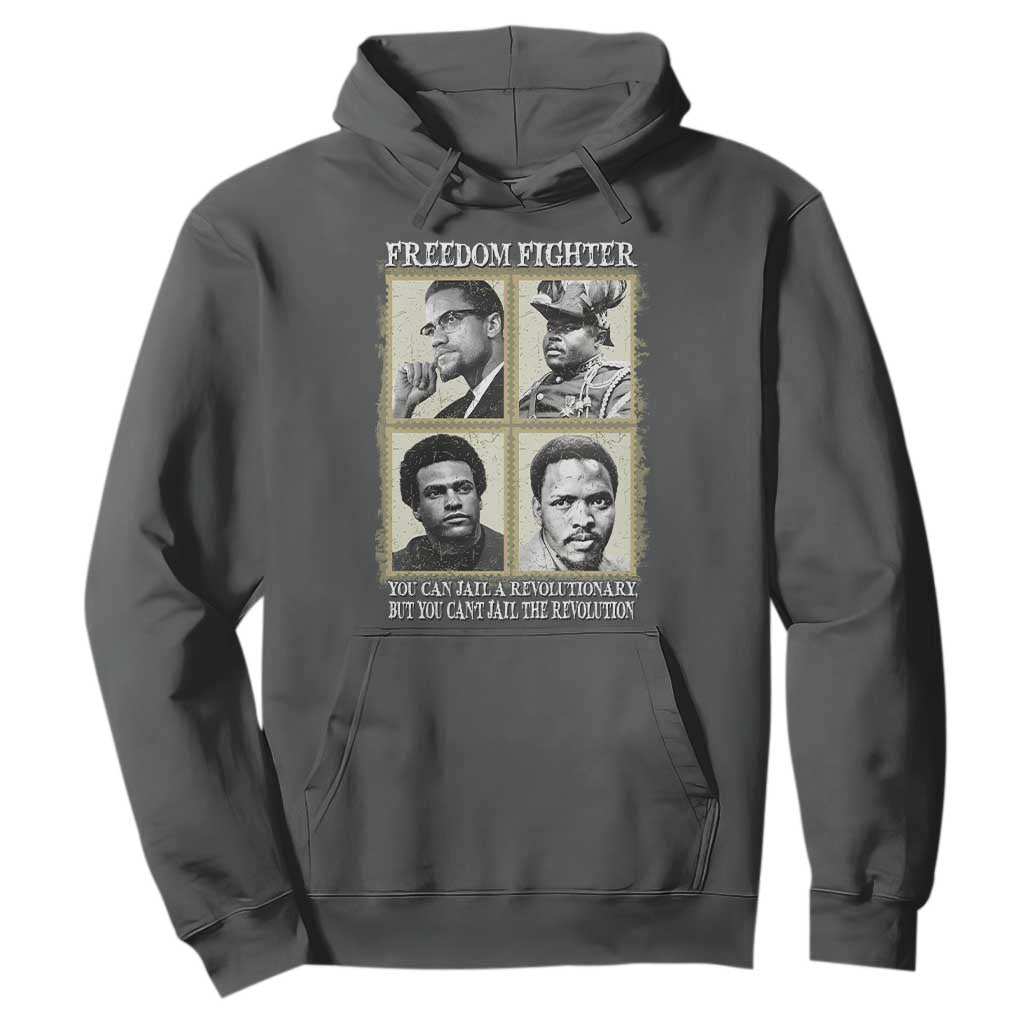 Freedom Fighters Heritage Hoodie Malcolm X Marcus Garvey Huey P Newton Steve Biko Revolution TS02 Dark Heather Print Your Wear