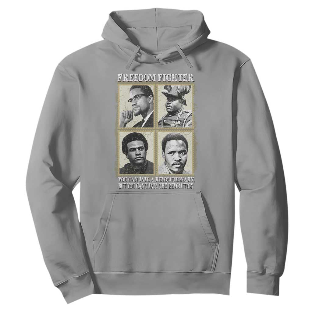 Freedom Fighters Heritage Hoodie Malcolm X Marcus Garvey Huey P Newton Steve Biko Revolution TS02 Sport Gray Print Your Wear