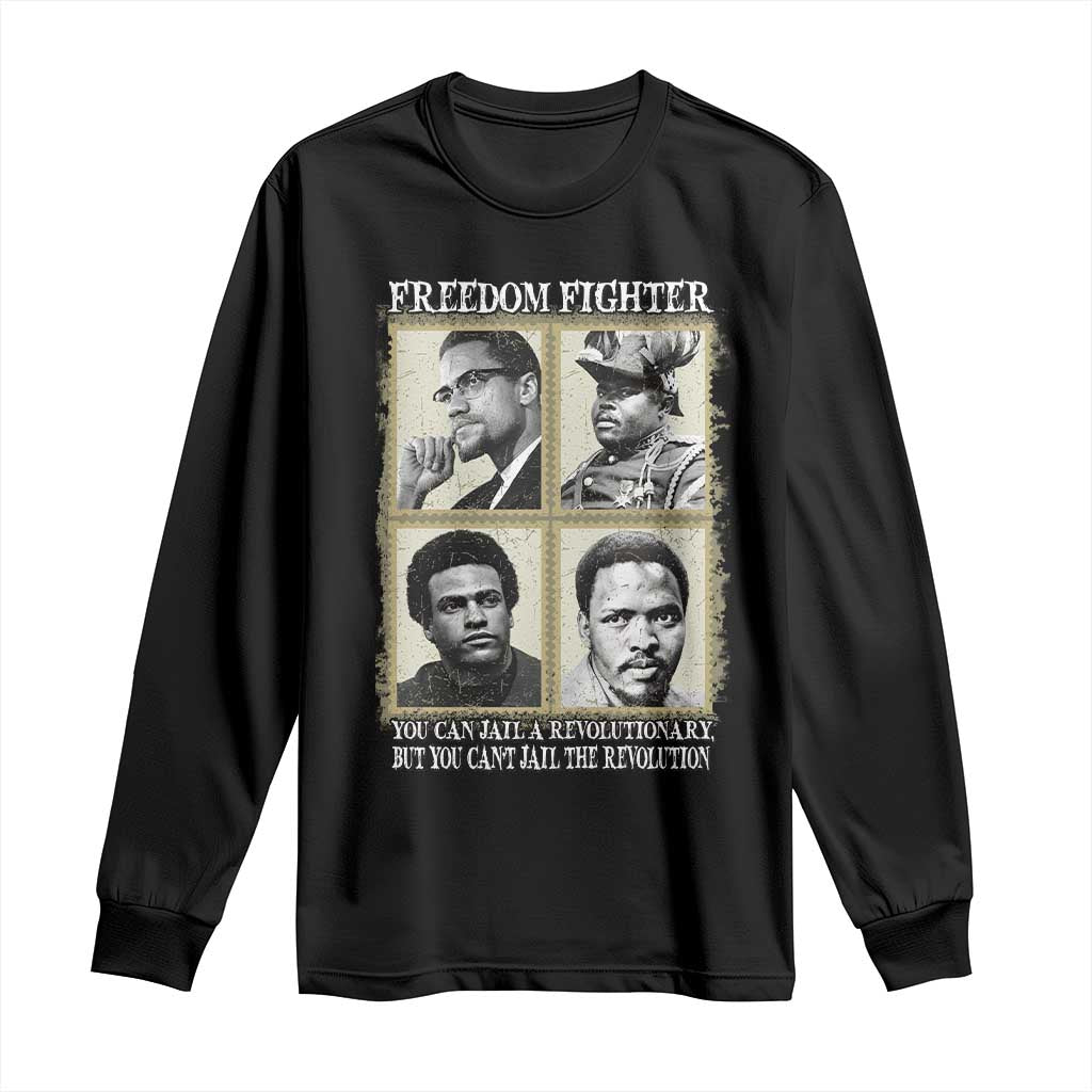 Freedom Fighters Heritage Long Sleeve Shirt Malcolm X Marcus Garvey Huey P Newton Steve Biko Revolution TS02 Black Print Your Wear