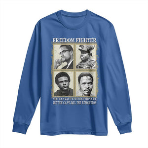 Freedom Fighters Heritage Long Sleeve Shirt Malcolm X Marcus Garvey Huey P Newton Steve Biko Revolution TS02 Royal Blue Print Your Wear