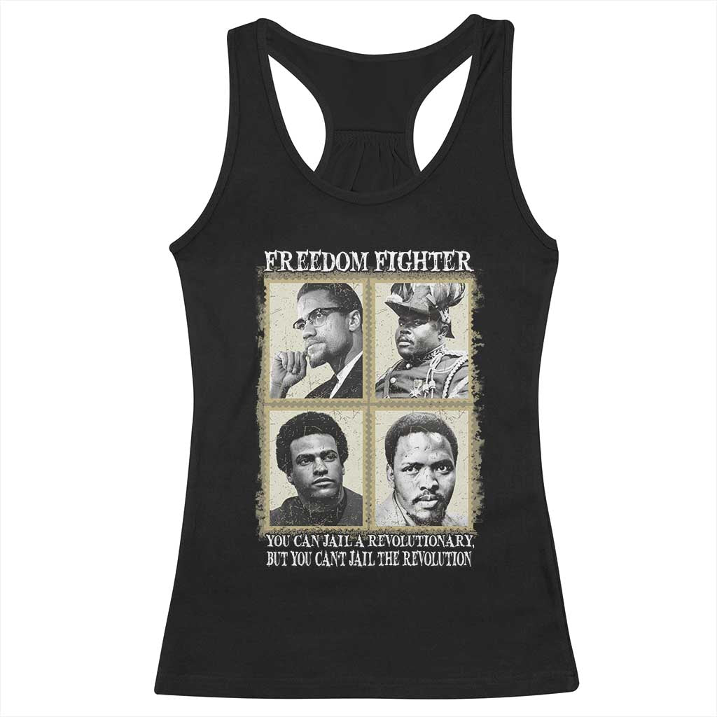 Freedom Fighters Heritage Racerback Tank Top Malcolm X Marcus Garvey Huey P Newton Steve Biko Revolution TS02 Black Print Your Wear