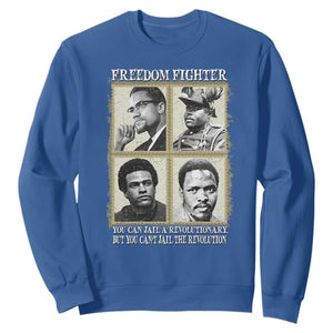 Freedom Fighters Heritage Sweatshirt Malcolm X Marcus Garvey Huey P Newton Steve Biko Revolution TS02 Royal Blue Print Your Wear