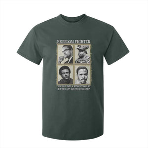 Freedom Fighters Heritage T Shirt For Kid Malcolm X Marcus Garvey Huey P Newton Steve Biko Revolution TS02 Dark Forest Green Print Your Wear