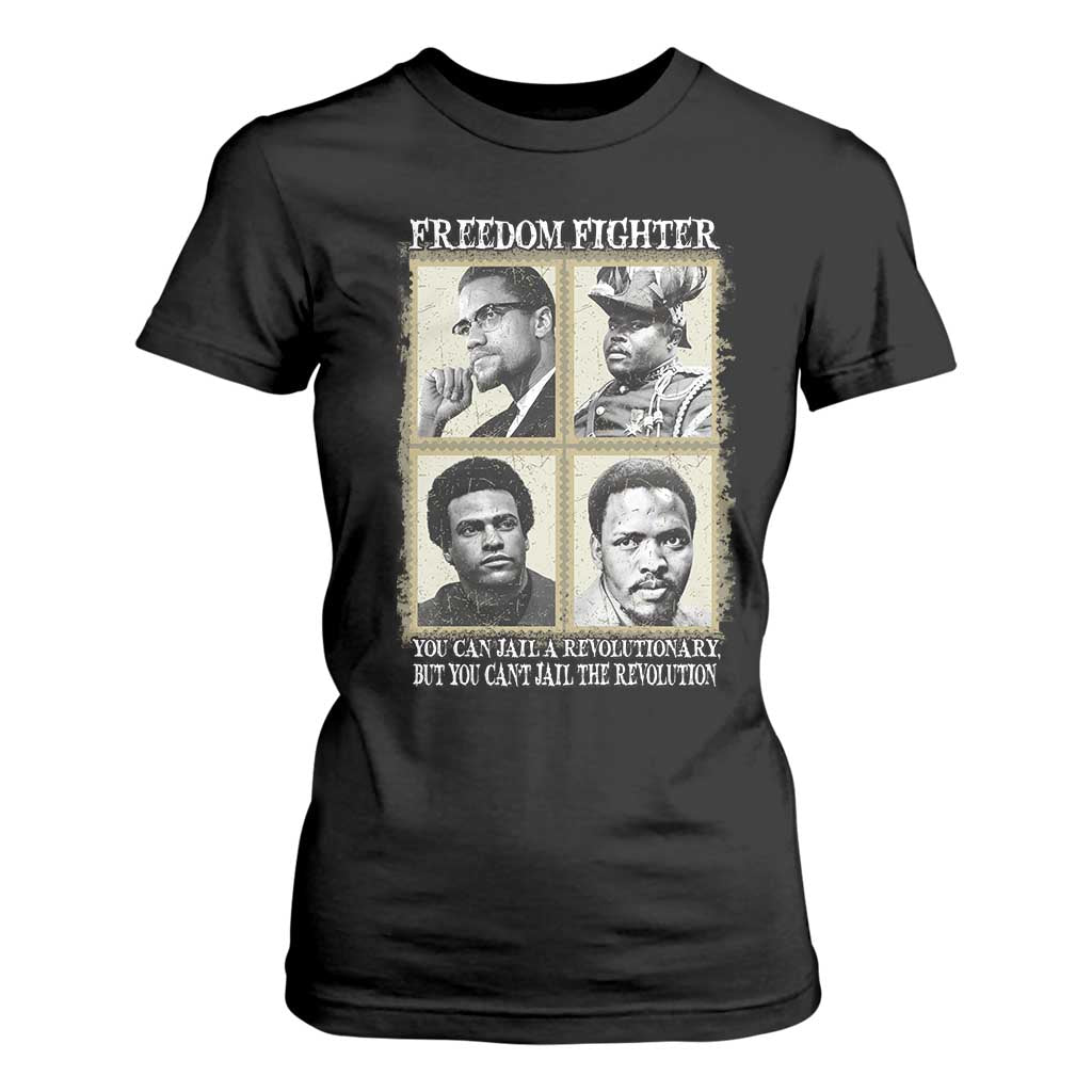 Freedom Fighters Heritage T Shirt For Women Malcolm X Marcus Garvey Huey P Newton Steve Biko Revolution TS02 Black Print Your Wear