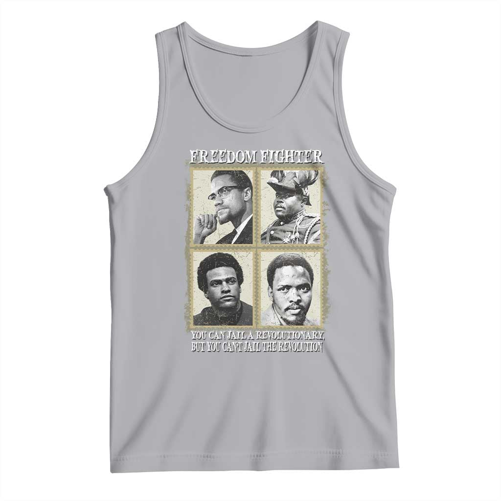 Freedom Fighters Heritage Tank Top Malcolm X Marcus Garvey Huey P Newton Steve Biko Revolution TS02 Athletic Heather Print Your Wear