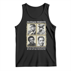Freedom Fighters Heritage Tank Top Malcolm X Marcus Garvey Huey P Newton Steve Biko Revolution TS02 Black Print Your Wear