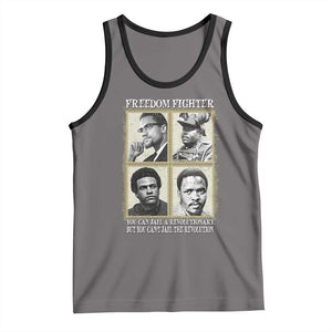 Freedom Fighters Heritage Tank Top Malcolm X Marcus Garvey Huey P Newton Steve Biko Revolution TS02 Deep Heather Black Print Your Wear