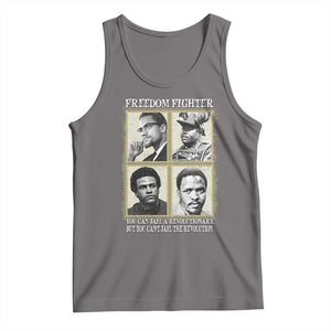 Freedom Fighters Heritage Tank Top Malcolm X Marcus Garvey Huey P Newton Steve Biko Revolution TS02 Deep Heather Print Your Wear
