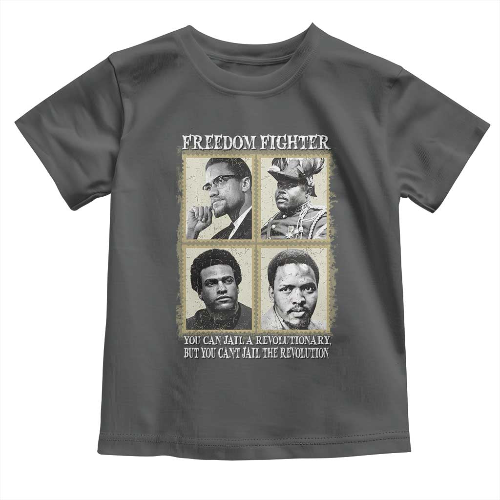 Freedom Fighters Heritage Toddler T Shirt Malcolm X Marcus Garvey Huey P Newton Steve Biko Revolution TS02 Dark Heather Print Your Wear