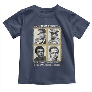 Freedom Fighters Heritage Toddler T Shirt Malcolm X Marcus Garvey Huey P Newton Steve Biko Revolution TS02 Navy Print Your Wear