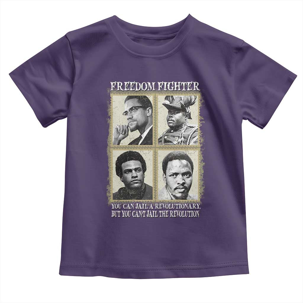 Freedom Fighters Heritage Toddler T Shirt Malcolm X Marcus Garvey Huey P Newton Steve Biko Revolution TS02 Purple Print Your Wear