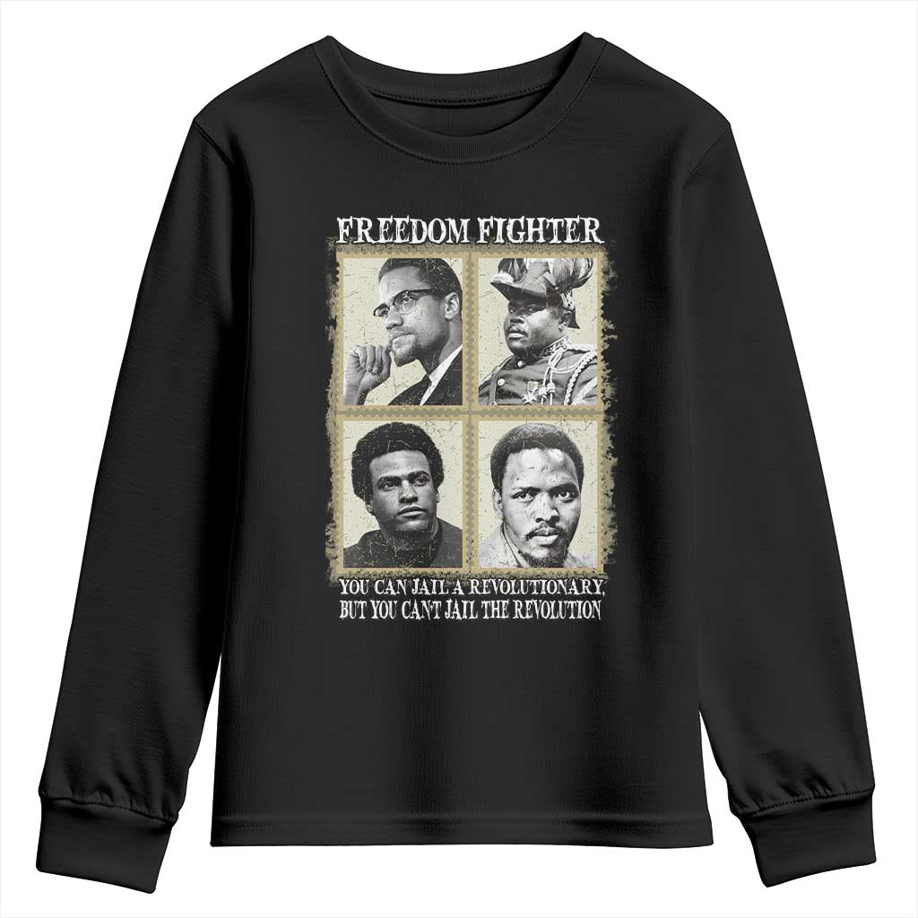 Freedom Fighters Heritage Youth Sweatshirt Malcolm X Marcus Garvey Huey P Newton Steve Biko Revolution TS02 Black Print Your Wear