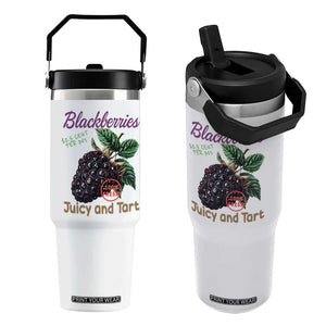 Fresh Juicy Blackberries Flip Straw Tumbler Retro Vintage Backberry Farmers Market TS02 One Size: 30 oz White Print Your Wear