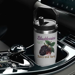 Fresh Juicy Blackberries Flip Straw Tumbler Retro Vintage Backberry Farmers Market TS02 Print Your Wear
