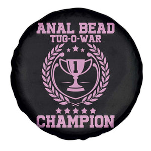 Funny #1 Anal Bead Tug O War Champion Spare Tire Cover Pink Adult Humor Cringe - PrintYourWear Diameter: 26 inches Camera Hole Size: No hole
