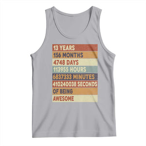 Funny 13th Birthday Tank Top 13 Years 156 Months 4748 Days Vintage Retro TS11 Athletic Heather Print Your Wear