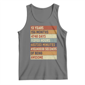 Funny 13th Birthday Tank Top 13 Years 156 Months 4748 Days Vintage Retro TS11 Black Heather Print Your Wear