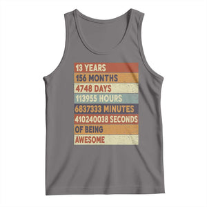 Funny 13th Birthday Tank Top 13 Years 156 Months 4748 Days Vintage Retro TS11 Deep Heather Print Your Wear