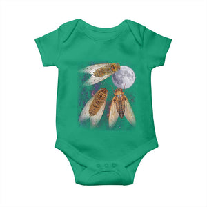 Funny 3 Cicadas Concert Fest Moon Cicada Reunion Baby Onesie TS11 Irish Green Print Your Wear