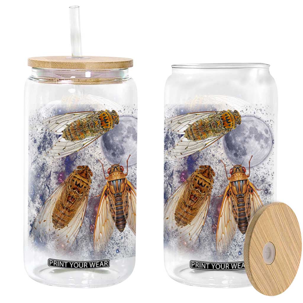 Funny 3 Cicadas Concert Fest Moon Cicada Reunion Glass Can TS11 Black Print Your Wear