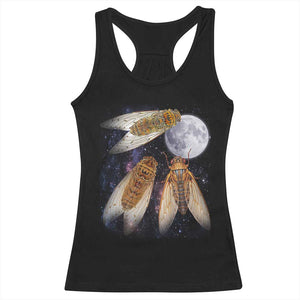 Funny 3 Cicadas Concert Fest Moon Cicada Reunion Racerback Tank Top TS11 Black Print Your Wear