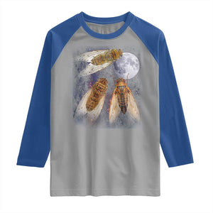 Funny 3 Cicadas Concert Fest Moon Cicada Reunion Raglan Shirt TS11 Sport Gray Royal Print Your Wear