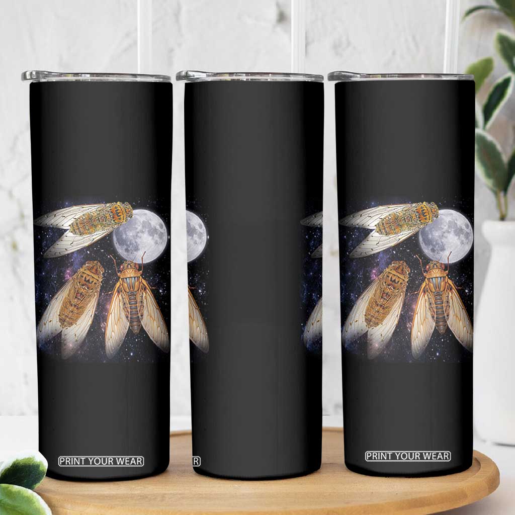 Funny 3 Cicadas Concert Fest Moon Cicada Reunion Skinny Tumbler TS11 Print Your Wear