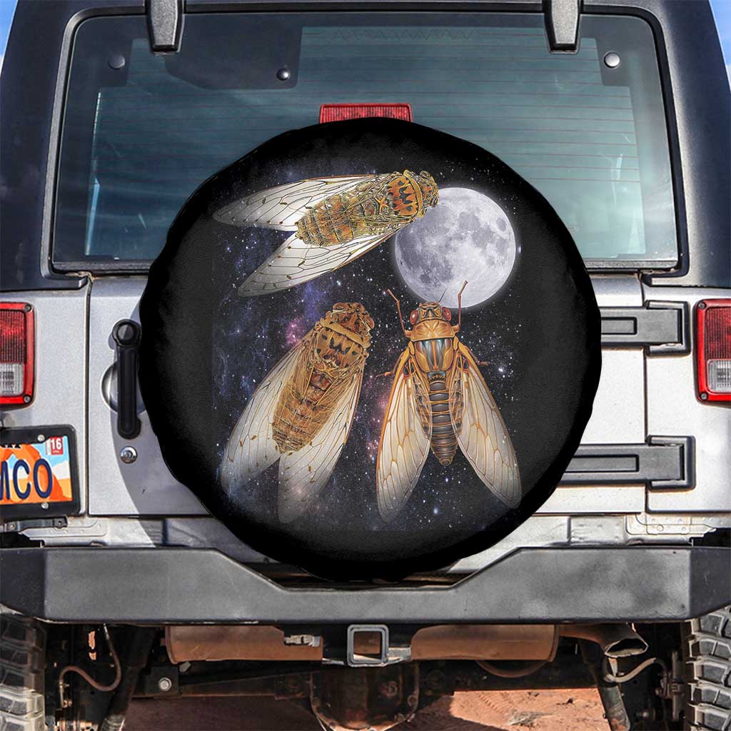 Funny 3 Cicadas Concert Fest Moon Cicada Reunion Spare Tire Cover TS11 No hole Black Print Your Wear