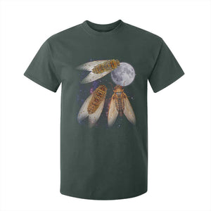 Funny 3 Cicadas Concert Fest Moon Cicada Reunion T Shirt For Kid TS11 Dark Forest Green Print Your Wear