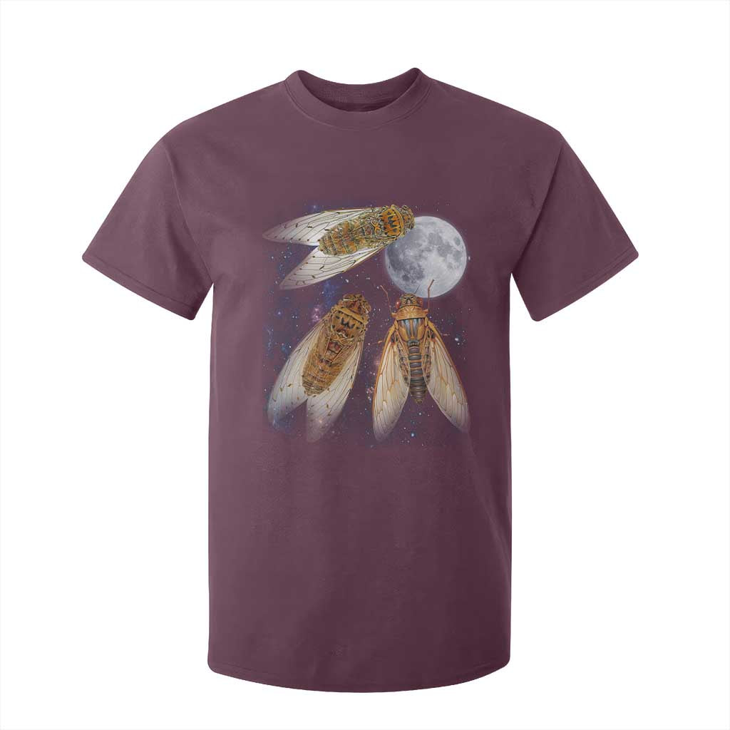 Funny 3 Cicadas Concert Fest Moon Cicada Reunion T Shirt For Kid TS11 Maroon Print Your Wear